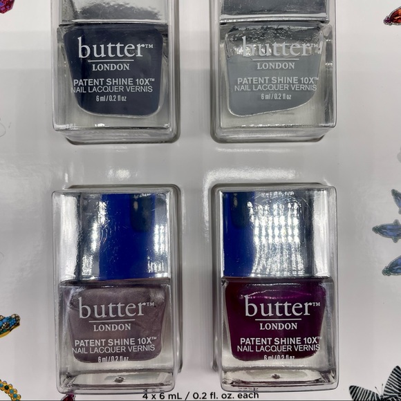 New Sealed Butter London Nail Polish Patent Shine Set of Four - Picture 3 of 3